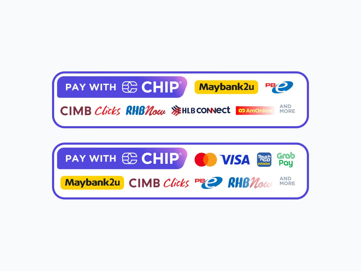 CHIP Payment via all payment methods